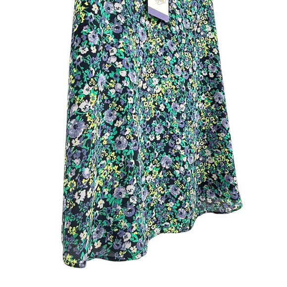 NWT Loft Womens M Micro Floral Racerback Tank Top Lined Blue Green Cottagecore - Picture 14 of 16